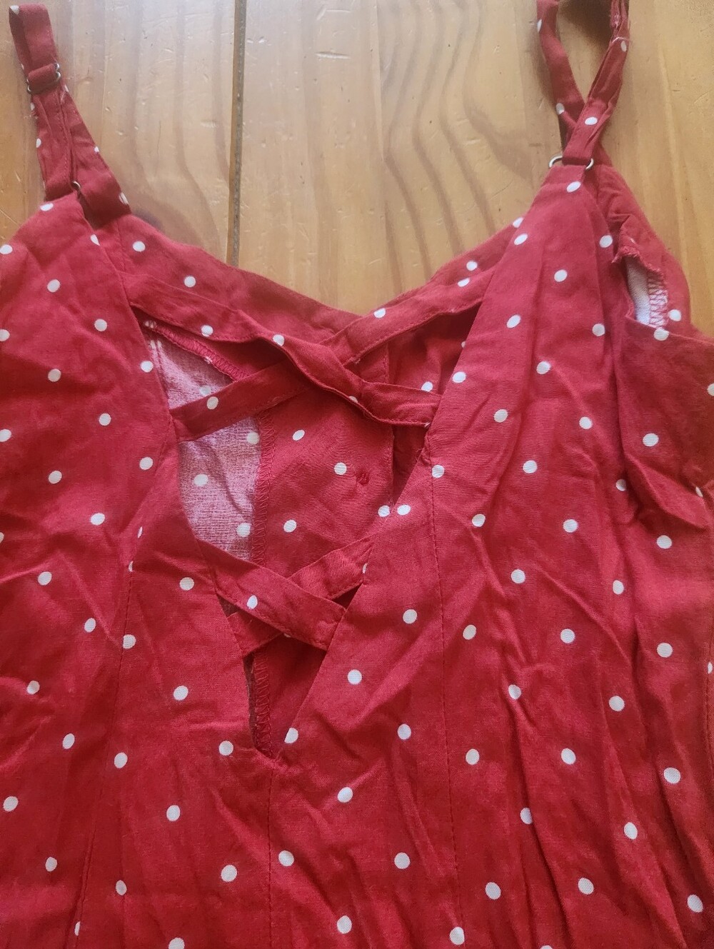 Forever 21 Polka Dot Dress Red/White Size Small - Picture 5 of 6